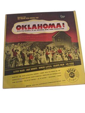 Oklahoma Original Broadway Cast Vinyl LP 1949 Decca DLP 8000 Mono Rodgers Rare
